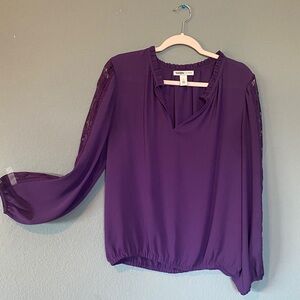 White House Black Market Rich Purple Women's Top
